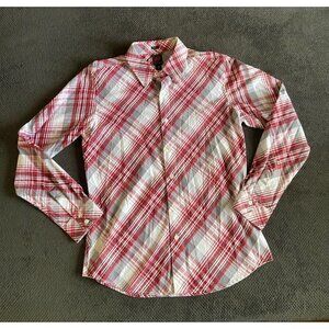 Anchor Blue button front long sleeve shirt size medium